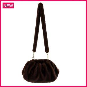 Faux Fur Shoulder Bag Crossbody Purse Hobo Style Winter Fluffy Handbag